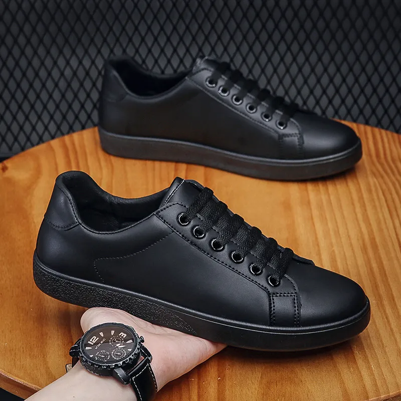 Men's White Fashion Sneakers 2026 Spring Korean Style Casual Shoes Trendy Single Shoes for Young Students Comfortable Walking thumbnail 8