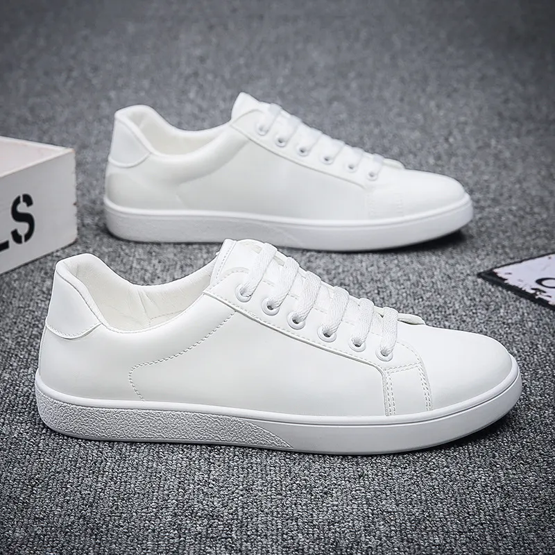 Men's White Fashion Sneakers 2026 Spring Korean Style Casual Shoes Trendy Single Shoes for Young Students Comfortable Walking thumbnail 4