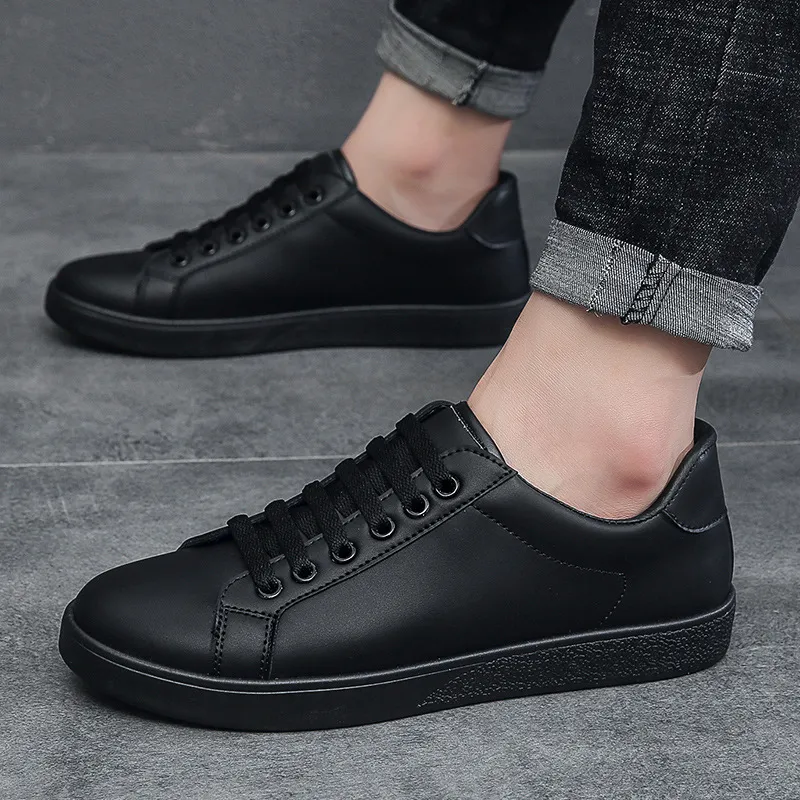 Men's White Fashion Sneakers 2026 Spring Korean Style Casual Shoes Trendy Single Shoes for Young Students Comfortable Walking thumbnail 2