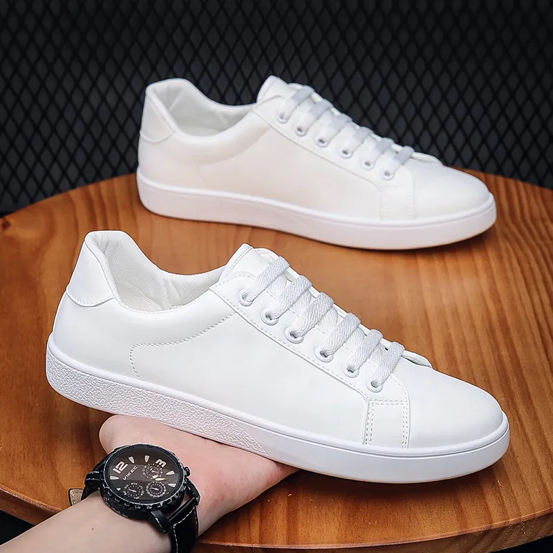 Men's White Fashion Sneakers 2026 Spring Korean Style Casual Shoes Trendy Single Shoes for Young Students Comfortable Walking thumbnail 7