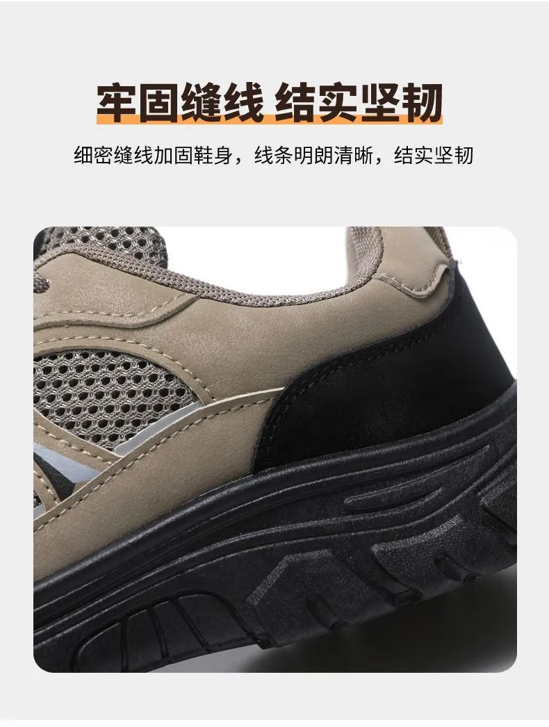 Men's Steel Toe Work Safety Shoes - Breathable Mesh, Soft Sole, Non-Slip, Wear-Resistant - Ideal for Construction, Labor, and Industrial Work showcase 18