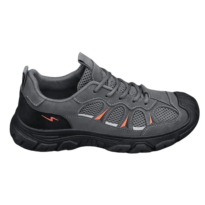Men's Steel Toe Work Safety Shoes - Breathable Mesh, Soft Sole, Non-Slip, Wear-Resistant - Ideal for Construction, Labor, and Industrial Work thumbnail 5