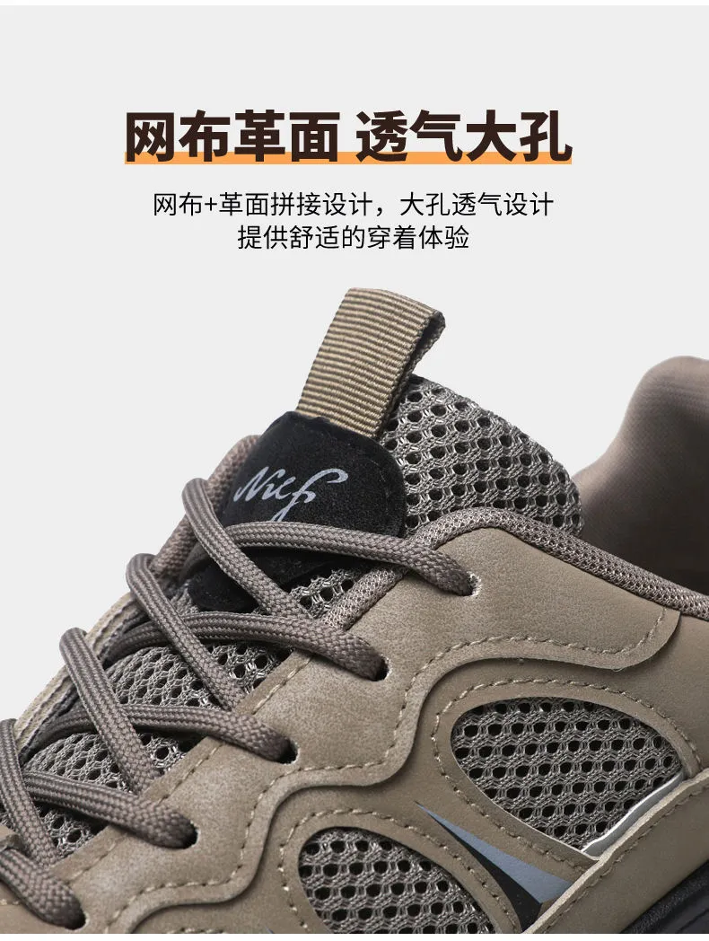 Men's Steel Toe Work Safety Shoes - Breathable Mesh, Soft Sole, Non-Slip, Wear-Resistant - Ideal for Construction, Labor, and Industrial Work showcase 17