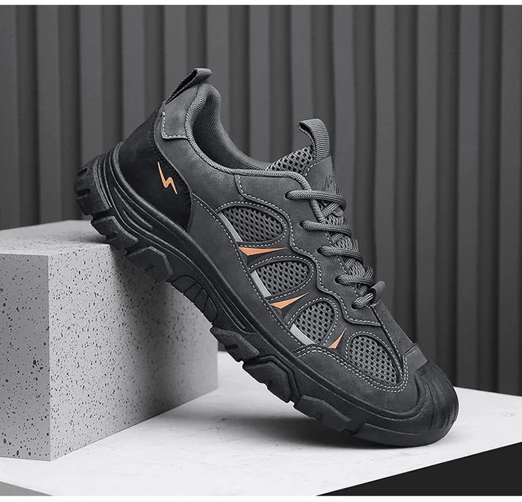 Men's Steel Toe Work Safety Shoes - Breathable Mesh, Soft Sole, Non-Slip, Wear-Resistant - Ideal for Construction, Labor, and Industrial Work showcase 10