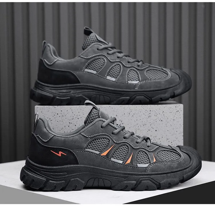 Men's Steel Toe Work Safety Shoes - Breathable Mesh, Soft Sole, Non-Slip, Wear-Resistant - Ideal for Construction, Labor, and Industrial Work showcase 11