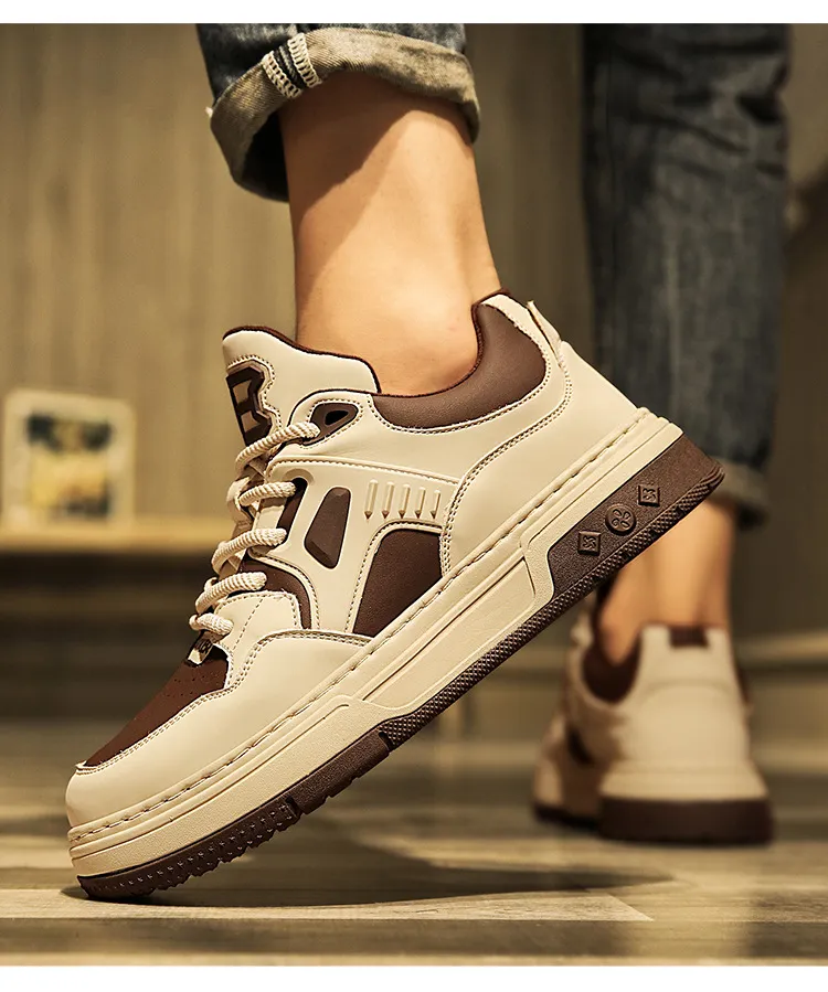 Men's Shoes Spring High-end All-match Casual Niche Black and White Panda Sneakers Youth Sports Height-increasing Small White Trendy Shoes showcase 16