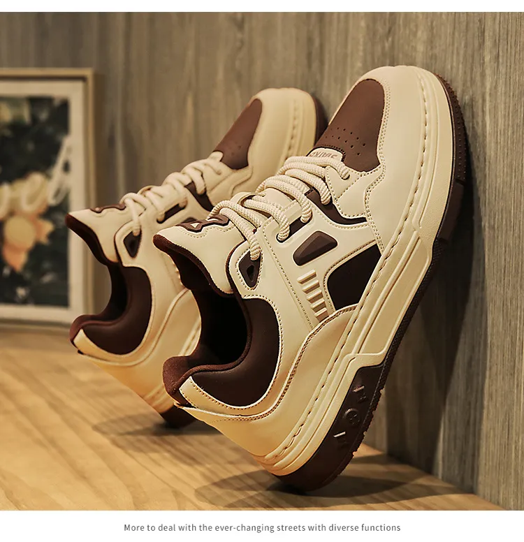 Men's Shoes Spring High-end All-match Casual Niche Black and White Panda Sneakers Youth Sports Height-increasing Small White Trendy Shoes showcase 19