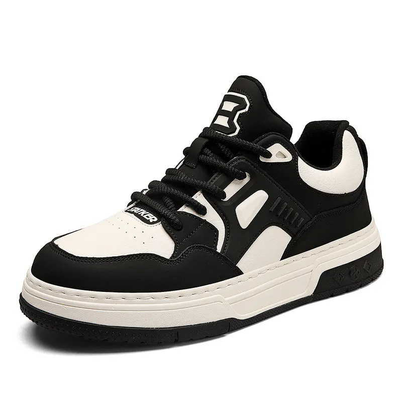 Men's Shoes Spring High-end All-match Casual Niche Black and White Panda Sneakers Youth Sports Height-increasing Small White Trendy Shoes thumbnail 5