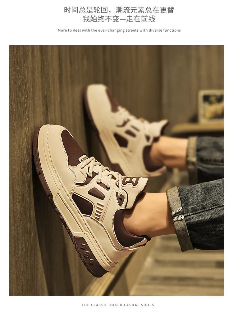 Men's Shoes Spring High-end All-match Casual Niche Black and White Panda Sneakers Youth Sports Height-increasing Small White Trendy Shoes showcase 17