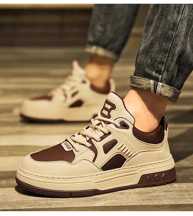 Men's Shoes Spring High-end All-match Casual Niche Black and White Panda Sneakers Youth Sports Height-increasing Small White Trendy Shoes showcase 18