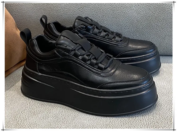 Men's White Sneakers 2023 Autumn Trendy Thick Sole Breathable Board Shoes Casual Sports Shoes Fashionable Lightweight Walking Shoes showcase 17