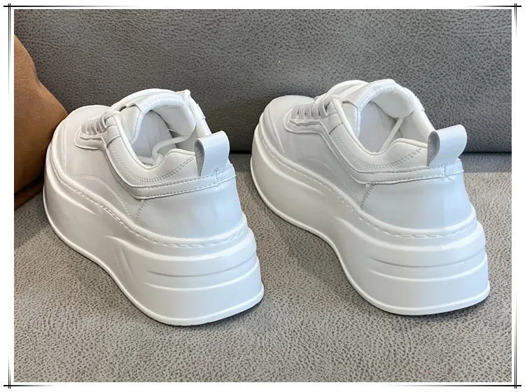 Men's White Sneakers 2023 Autumn Trendy Thick Sole Breathable Board Shoes Casual Sports Shoes Fashionable Lightweight Walking Shoes showcase 16