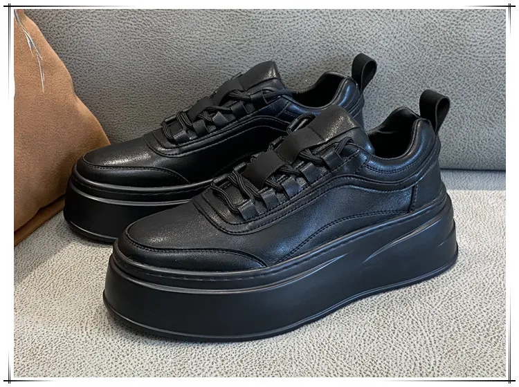 Men's White Sneakers 2023 Autumn Trendy Thick Sole Breathable Board Shoes Casual Sports Shoes Fashionable Lightweight Walking Shoes showcase 18