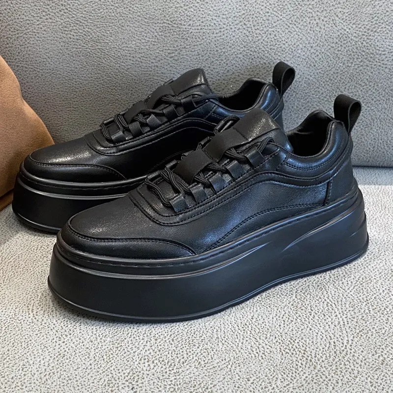 Men's White Sneakers 2023 Autumn Trendy Thick Sole Breathable Board Shoes Casual Sports Shoes Fashionable Lightweight Walking Shoes thumbnail 6