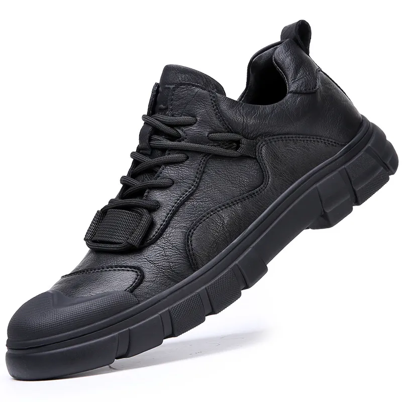 Men's Genuine Leather Casual Shoes - Breathable Versatile Trendy Sports Sneakers for Outdoor Hiking, Autumn 2025 Collection thumbnail 5