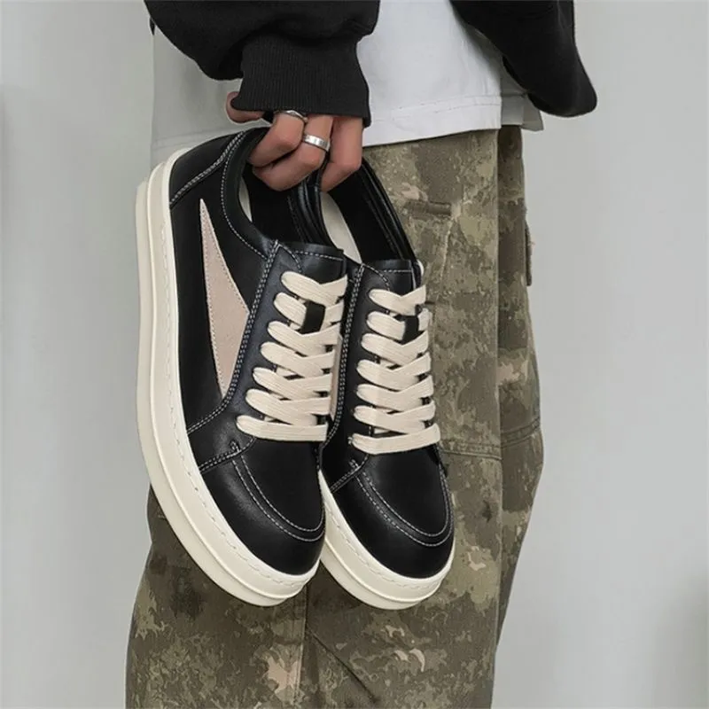 Men's Retro Low-Top Sneakers American Style, Inverted Triangle Design, Cleanfit Niche Shoes, Thick Sole, All-Match High Street German Training Trendy Shoes thumbnail 6