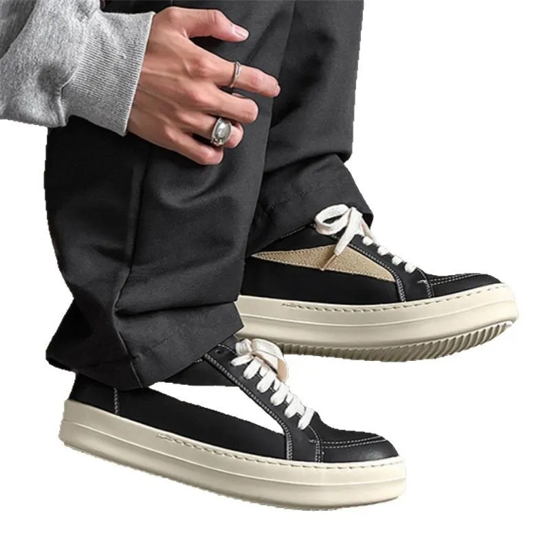 Men's Retro Low-Top Sneakers American Style, Inverted Triangle Design, Cleanfit Niche Shoes, Thick Sole, All-Match High Street German Training Trendy Shoes thumbnail 5