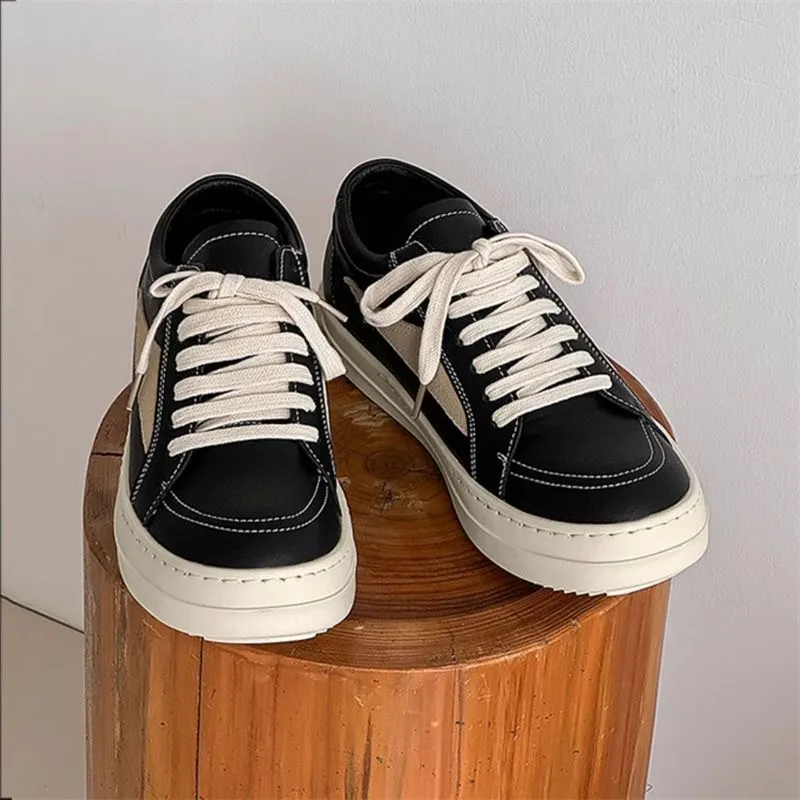 Men's Retro Low-Top Sneakers American Style, Inverted Triangle Design, Cleanfit Niche Shoes, Thick Sole, All-Match High Street German Training Trendy Shoes showcase 7