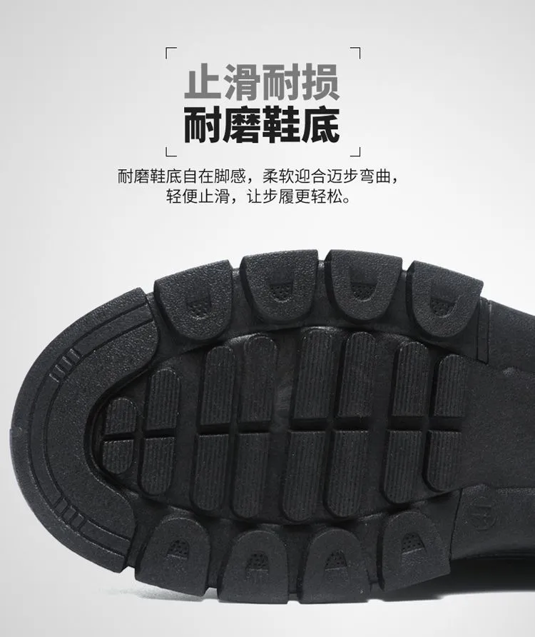 Men's All Black Training Shoes Waterproof Non-Slip Work Shoes Size 39-46 - Durable Casual Shoes for Construction, Security, and Outdoor Activities showcase 18