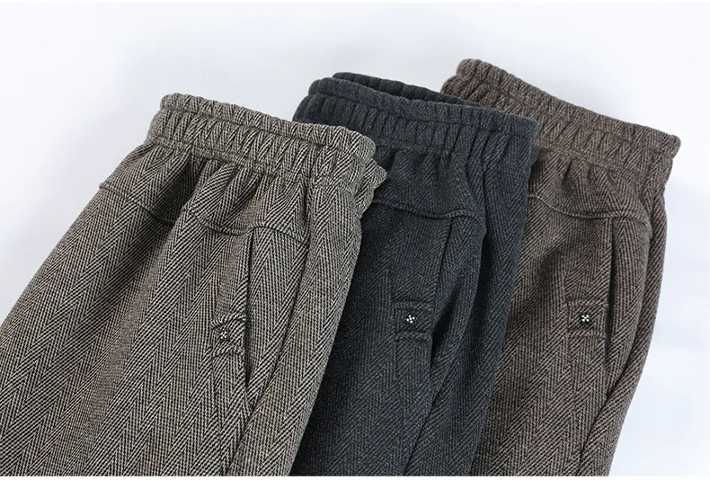Women's Fleece Lined Pants Elastic Waist Straight Leg Trousers Warm Winter Autumn Comfortable Loose Fit for Elderly Mothers Grandmothers 60+ Years Old showcase 19