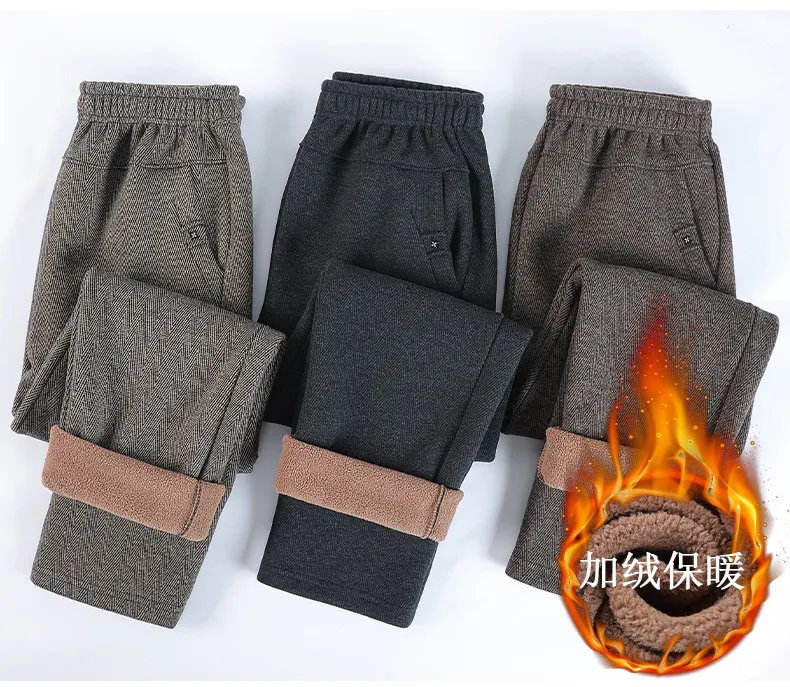 Women's Fleece Lined Pants Elastic Waist Straight Leg Trousers Warm Winter Autumn Comfortable Loose Fit for Elderly Mothers Grandmothers 60+ Years Old showcase 20
