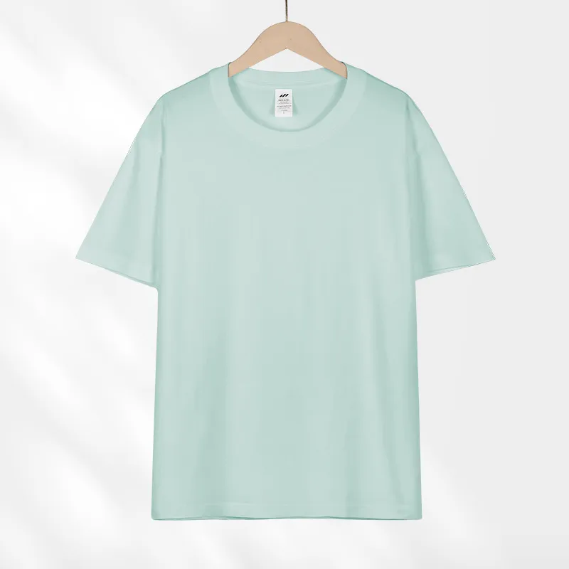 Heavy Cotton T-Shirt Women's Japanese Style Round Neck Short Sleeve Top Solid Color Tee Men's Wholesale Casual Shirts Unisex Fashion thumbnail 7