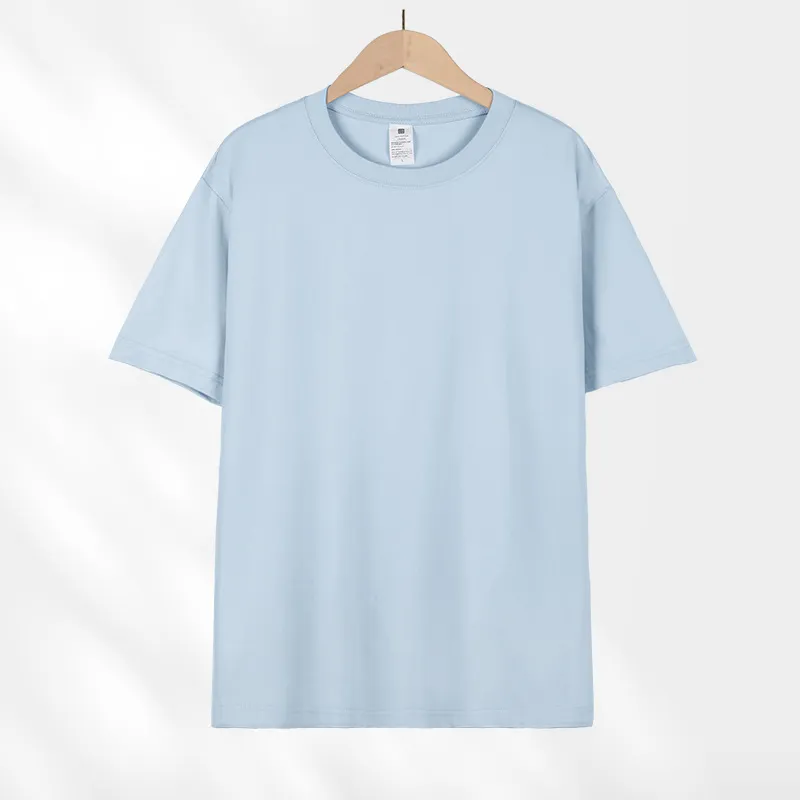 Heavy Cotton T-Shirt Women's Japanese Style Round Neck Short Sleeve Top Solid Color Tee Men's Wholesale Casual Shirts Unisex Fashion thumbnail 6