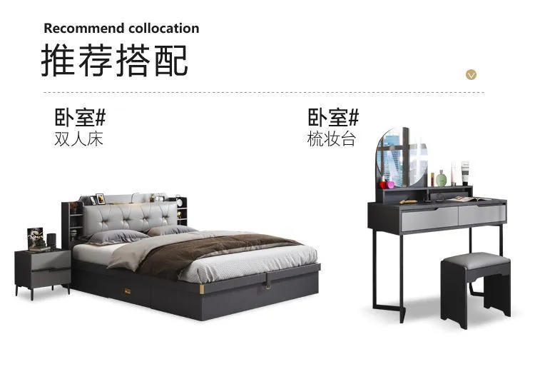 Modern Minimalist Wardrobe Closet for Home Bedroom - Nordic Style Sliding Door Master Bedroom Storage Cabinet Combination - Large Clothes Organizer showcase 6