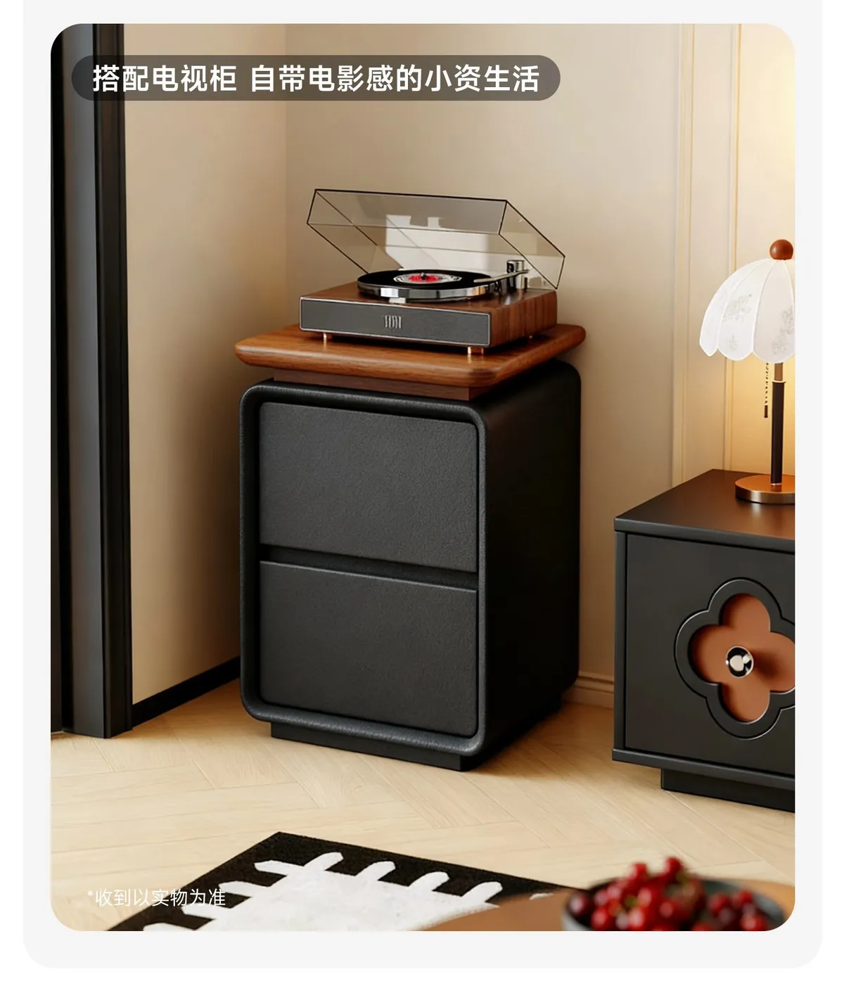 Solid Wood Bedside Table Cream Style - Small High-End Natural Wood Nightstand Storage Cabinet for Home Bedroom - 2025 New Model showcase 11