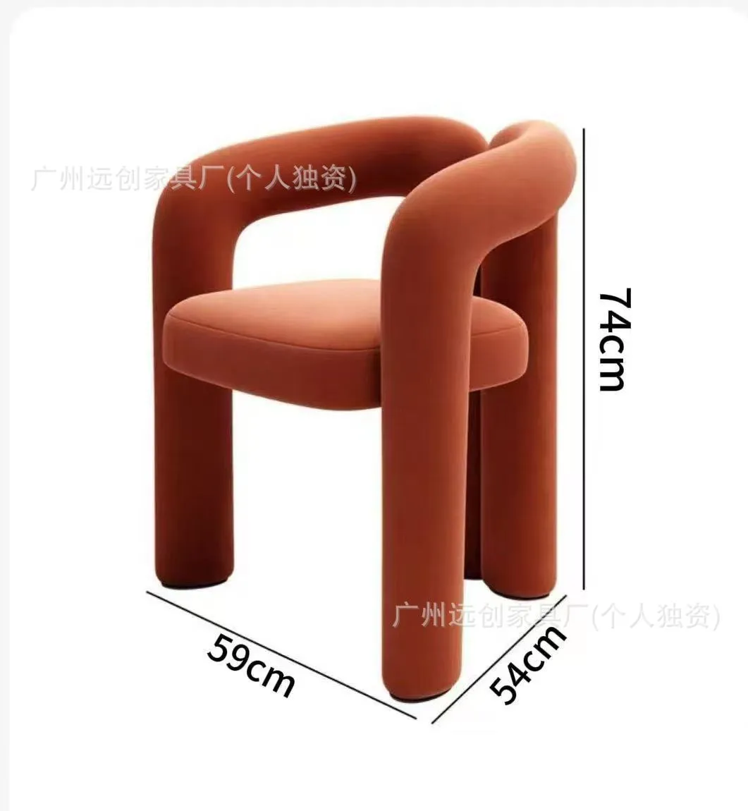 Modern Manicure Chair Light Luxury Cream Makeup Stool Beauty Salon Chair with Backrest Dressing Chair for Bedroom Home Internet Celebrity Style showcase 12