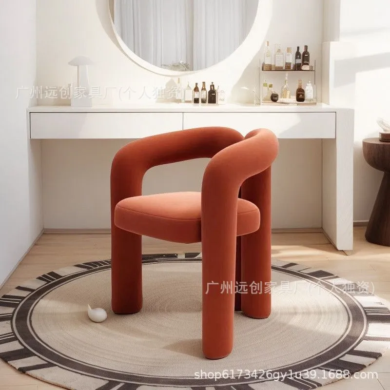 Modern Manicure Chair Light Luxury Cream Makeup Stool Beauty Salon Chair with Backrest Dressing Chair for Bedroom Home Internet Celebrity Style thumbnail 10
