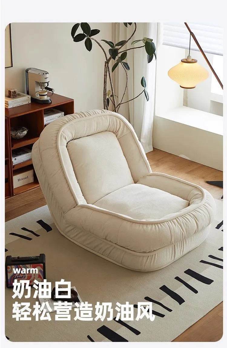 Foldable Lazy Sofa Bed Tatami Floor Chair - Comfortable Lounger for Living Room, Bedroom, Balcony - Single Person Recliner for Relaxing and Sleeping showcase 19