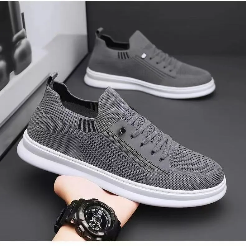 Men's Summer Breathable Mesh Shoes - Casual Sports, Trendy, Soft Sole, Deodorant, Lightweight Black Flats for Everyday Wear showcase 11