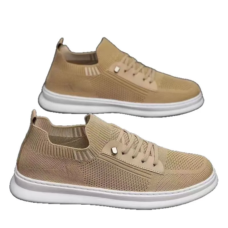 Men's Summer Breathable Mesh Shoes - Casual Sports, Trendy, Soft Sole, Deodorant, Lightweight Black Flats for Everyday Wear thumbnail 5