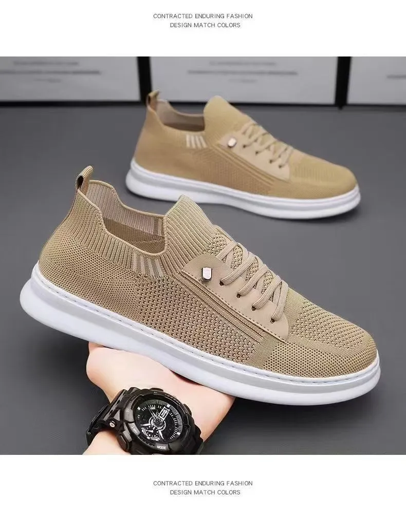 Men's Summer Breathable Mesh Shoes - Casual Sports, Trendy, Soft Sole, Deodorant, Lightweight Black Flats for Everyday Wear showcase 14