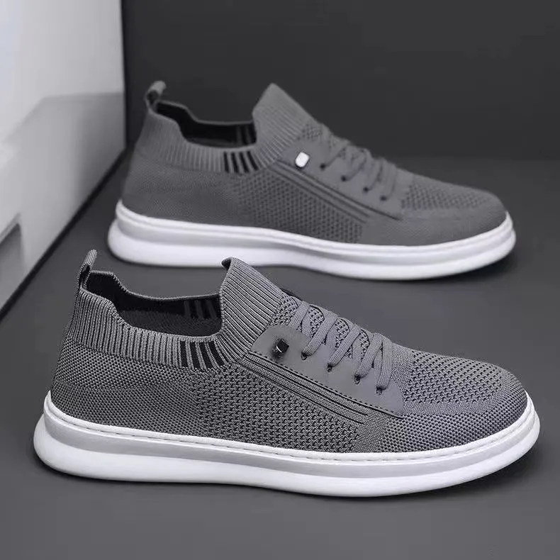 Men's Summer Breathable Mesh Shoes - Casual Sports, Trendy, Soft Sole, Deodorant, Lightweight Black Flats for Everyday Wear showcase 1