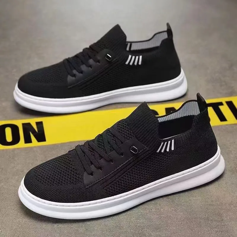 Men's Summer Breathable Mesh Shoes - Casual Sports, Trendy, Soft Sole, Deodorant, Lightweight Black Flats for Everyday Wear showcase 3