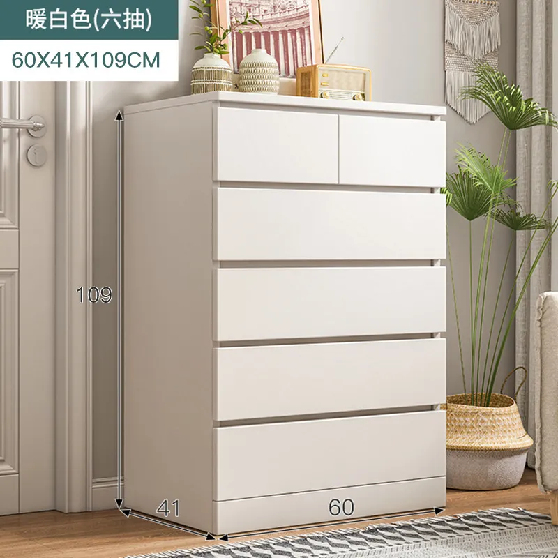Bedroom Bedside Storage Cabinet Chest of Drawers Organizer, 5-Drawer Dresser, Living Room 6-Drawer Storage Unit, Modern Furniture for Home Organization thumbnail 8