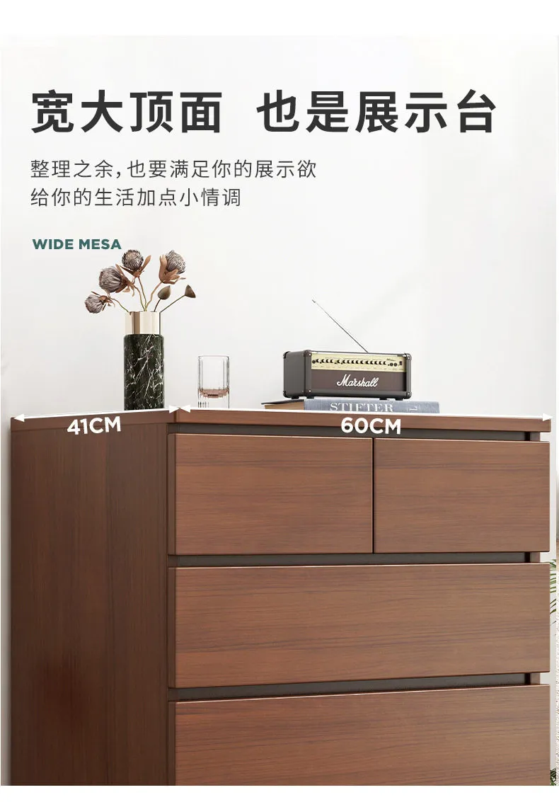 Bedroom Bedside Storage Cabinet Chest of Drawers Organizer, 5-Drawer Dresser, Living Room 6-Drawer Storage Unit, Modern Furniture for Home Organization showcase 4