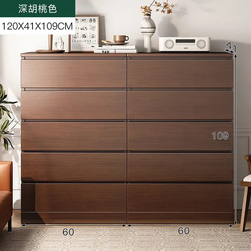 Bedroom Bedside Storage Cabinet Chest of Drawers Organizer, 5-Drawer Dresser, Living Room 6-Drawer Storage Unit, Modern Furniture for Home Organization thumbnail 9