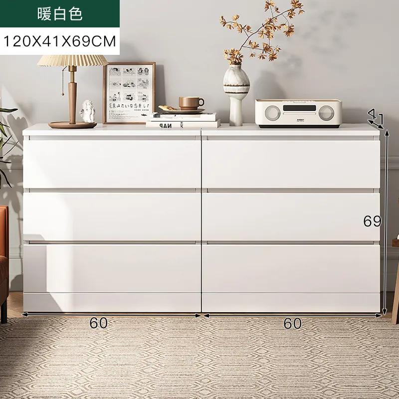 Bedroom Bedside Storage Cabinet Chest of Drawers Organizer, 5-Drawer Dresser, Living Room 6-Drawer Storage Unit, Modern Furniture for Home Organization thumbnail 6
