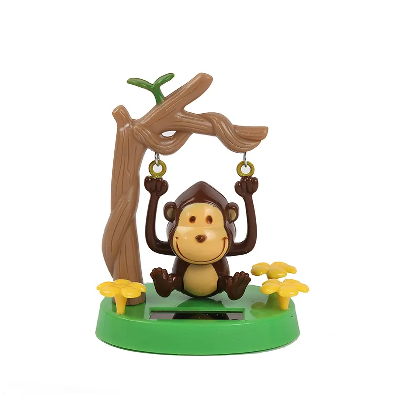 Swing Monkey Solar Powered Car Ornament - Cute Cartoon Animal Doll, Creative Car Decoration, Interior Accessories, Dashboard Decor, Perfect Gift for Car Lovers thumbnail 5