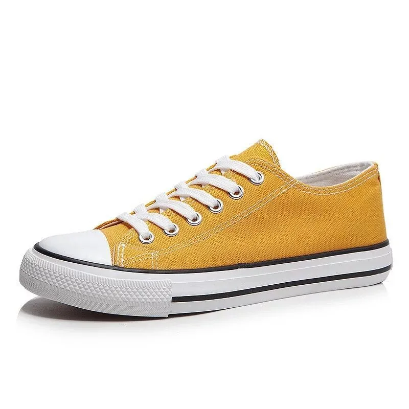 Canvas Sneakers for Men and Women - 2025 Spring Trendy Versatile Low-Top Breathable Casual Cloth Shoes - White Fashion Sneakers thumbnail 7