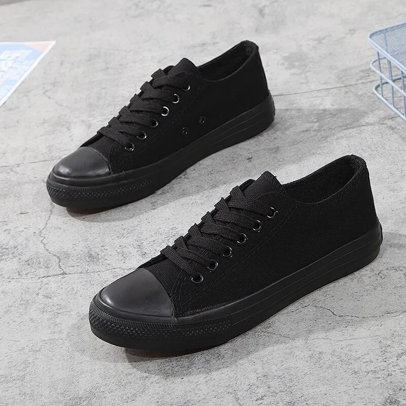 Canvas Sneakers for Men and Women - 2025 Spring Trendy Versatile Low-Top Breathable Casual Cloth Shoes - White Fashion Sneakers thumbnail 3