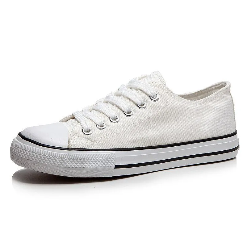 Canvas Sneakers for Men and Women - 2025 Spring Trendy Versatile Low-Top Breathable Casual Cloth Shoes - White Fashion Sneakers thumbnail 6