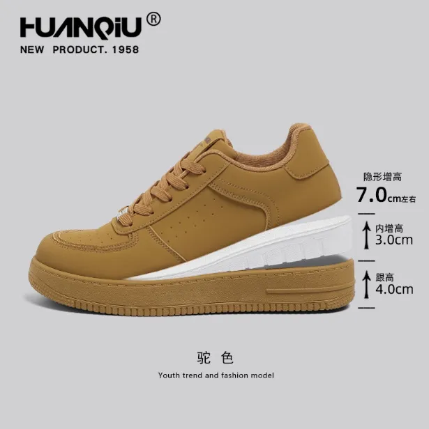 Men's Casual White Board Shoes 2025 - Universal Thick-Soled Sneakers for Spring, YW-223829 Style - Comfortable Fashion Footwear thumbnail 6