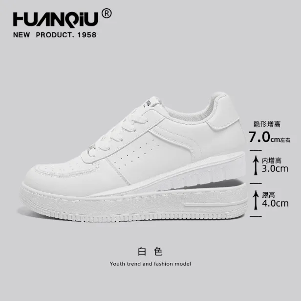 Men's Casual White Board Shoes 2025 - Universal Thick-Soled Sneakers for Spring, YW-223829 Style - Comfortable Fashion Footwear thumbnail 7