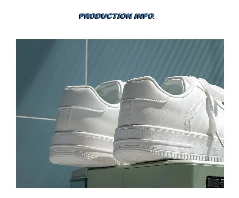 Men's Casual White Board Shoes 2025 - Universal Thick-Soled Sneakers for Spring, YW-223829 Style - Comfortable Fashion Footwear showcase 3