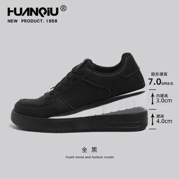 Men's Casual White Board Shoes 2025 - Universal Thick-Soled Sneakers for Spring, YW-223829 Style - Comfortable Fashion Footwear thumbnail 10