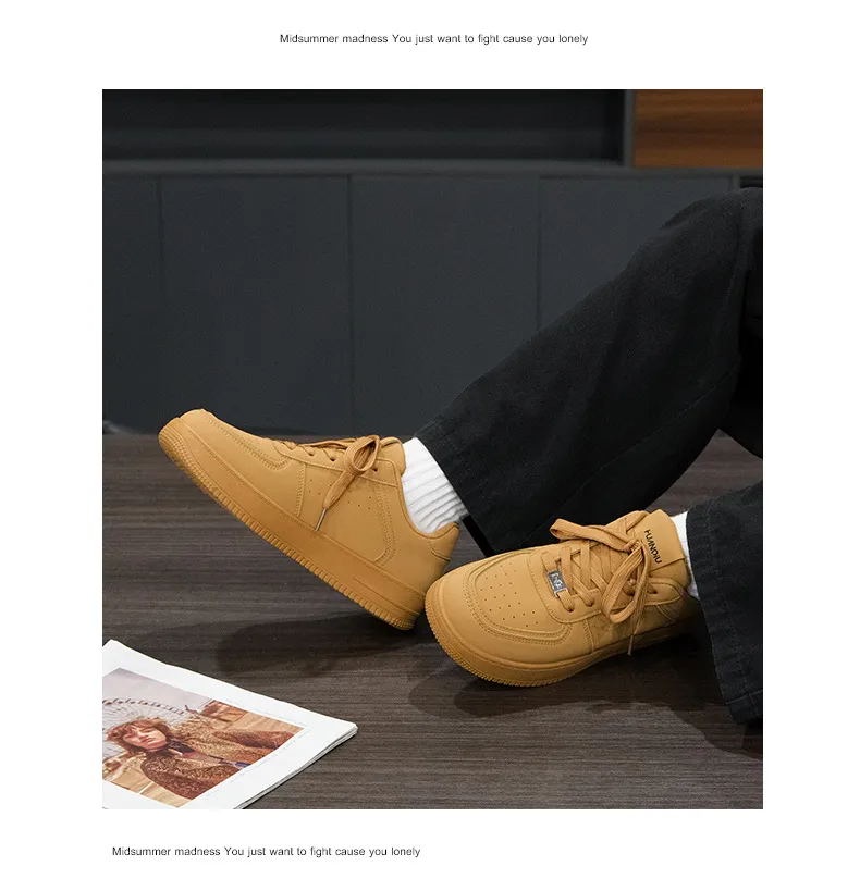 Men's Casual White Board Shoes 2025 - Universal Thick-Soled Sneakers for Spring, YW-223829 Style - Comfortable Fashion Footwear showcase 14